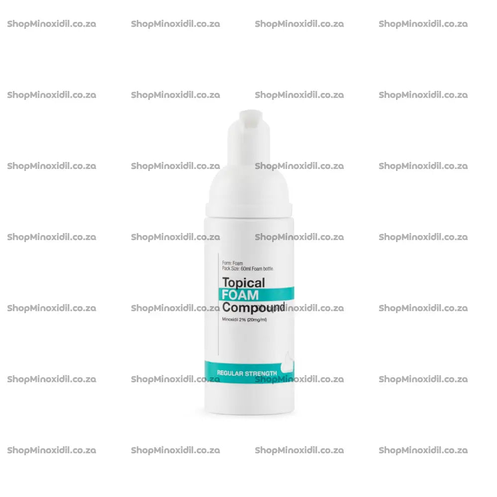 Topical Foam Compound bottle on a white background